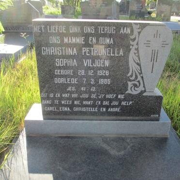 VILJOEN Christina Petronella Sophia 1926-1985