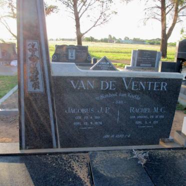 VENTER Jacobus J.P., van de 1915-1976 &amp; Rachel M.C. GRIESEL 1916-1971