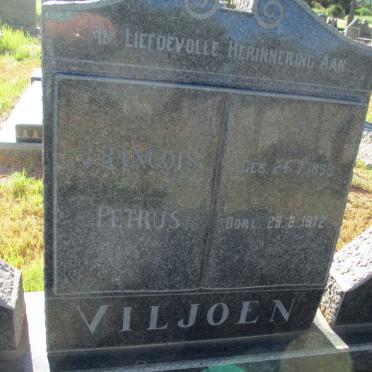 VILJOEN Francois Petrus 1898-1972 &amp; Gesina Elizabeth BOSHOFF 1896-1963 &amp; Engela Catharina ERWIN 1906-1975