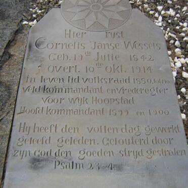 WESSELS Cornelis Janse 1842-1914