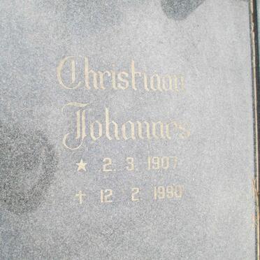 WET Christiaan Johannes, de 1907-1990