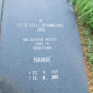 WILTERS Hannie 1921-2007