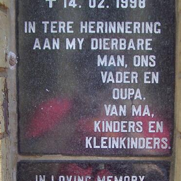 BRASINGTON Raymond Charles 1939-1998 :: POTGIETER Phillip 1960-1997