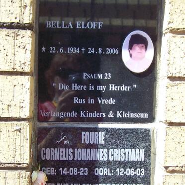 ELOFF Bennie 1931-2003 &amp; Bella 1934-2006 :: FOURIE Cornelis Johannes Cristiaan 1923-2003
