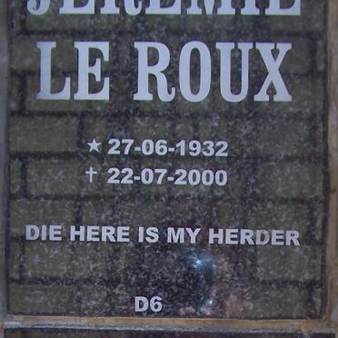 ROUX Jeremie, le 1932-2000 :: NEL Bianca Sharon 1978-2000