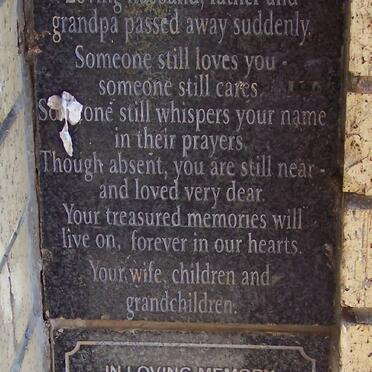 TWOGOOD Francis Kenneth 1936-1999 :: GRIFFIN Hilton Russel 1953-1996