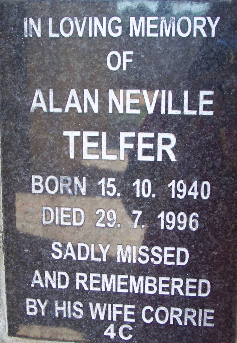 TELFER Alan Neville 1940-1996