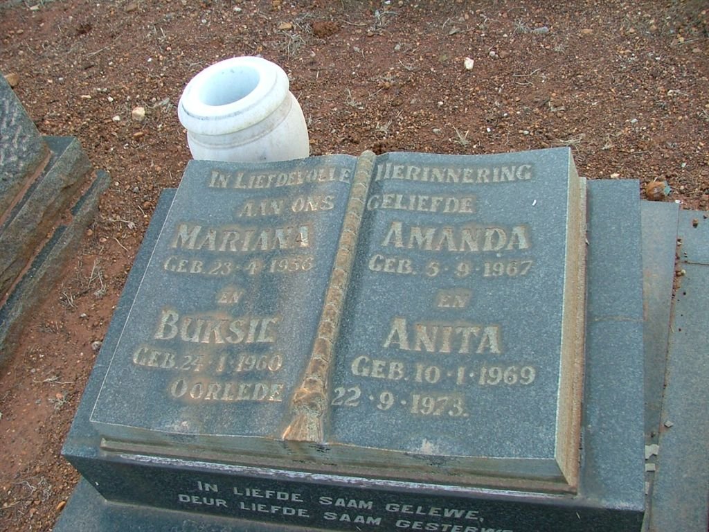 ? Marian 1959-1973 :: ? Buksie 1960-1973 :: ? Amanda 1967-1973 :: ? Anita 1969-1973