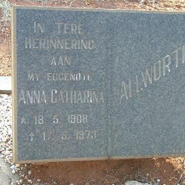 ALLWORTH Anna Catharina 1908-1973