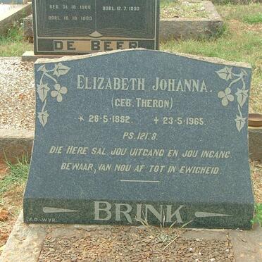 BRINK Elizabeth Johanna nee THERON 1882-1965