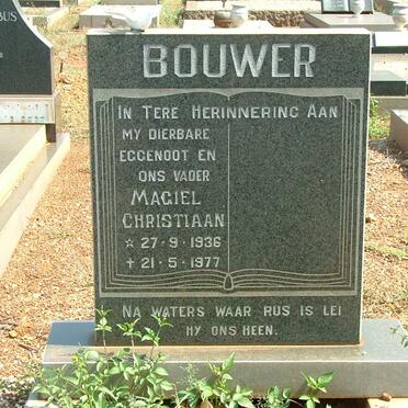 BOUWER Magiel Christiaan 1936-1977