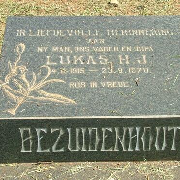 BEZUIDENHOUT Lukas H.J. 1915-1970