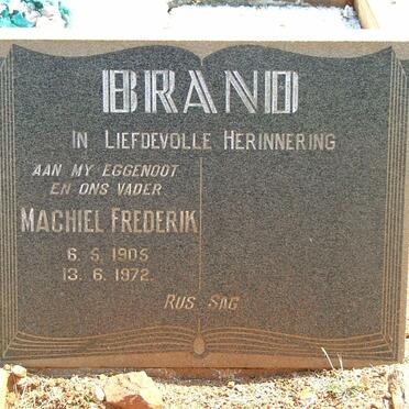 BRAND Machiel Frederik 1905-1972