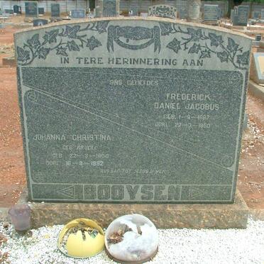 BOOYSEN Frederick Daniel Jacobus 1887-1950 &amp; Johanna Christina KRUGEL 1904-1992