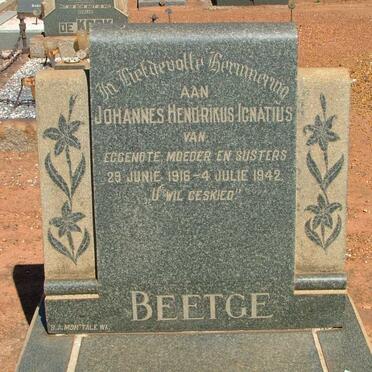 BEETGE Johannes Hendrikus Ignatius 1916-1942