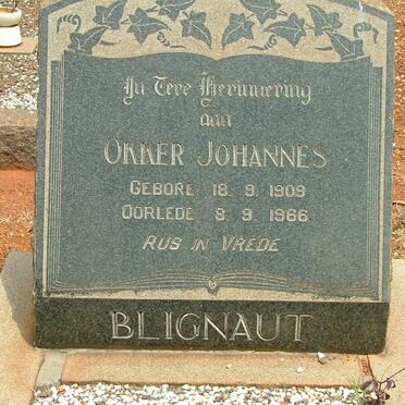BLIGNAUT Okker Johannes 1909-1966