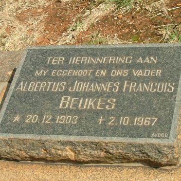 BEUKES Albertus Johannes Francois 1903-1967