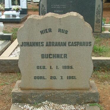 BUCHNER Johannes Abraham Casparus 1895-1961