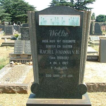 BOSHOFF Rachel Johanna v.H. nee VISSER 1927-1971