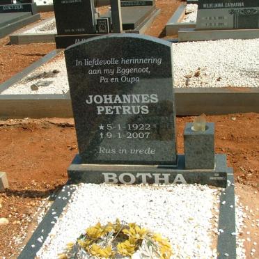 BOTHA Johannes Petrus 1922-2007