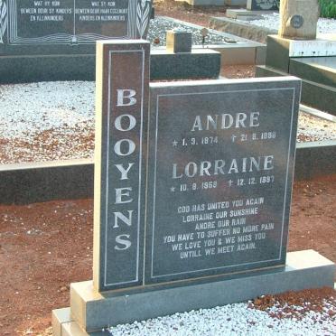 BOOYENS Andre 1974-1998 :: BOOYENS Lorraine 1969-1997
