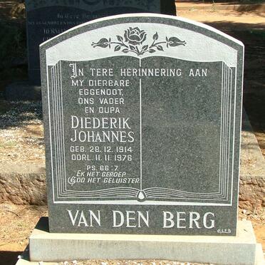 BERG Diederik Johannes, van den 1914-1976