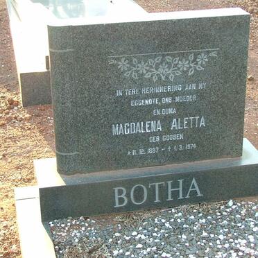BOTHA Magdalena Aletta nee GOOSEN 1887-1974