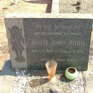 BOTHA Janete Karin 1959-1959