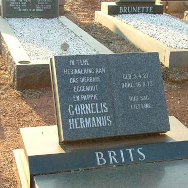 BRITS Cornelius Hermanus 1927-1973