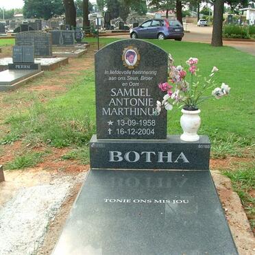 BOTHA Samuel Antonie Marthunis 1958-2004