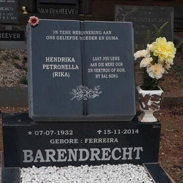 BARENDRECHT Hendrika Petronella nee FERREIRA 1932-2014