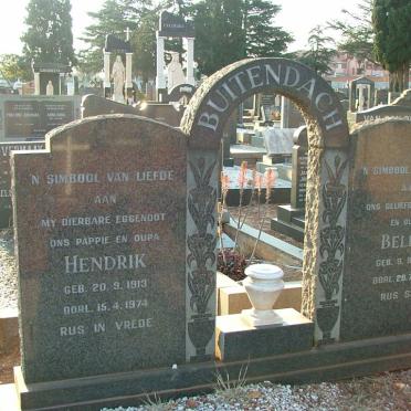 BUITENDACH Hendrik 1913-1974 &amp; Bellie 1913-1993