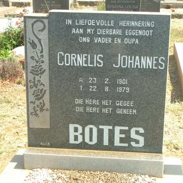 BOTES Cornelius Johannes 1901-1979