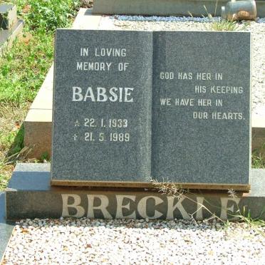 BRECKLE Babsie 1933-1989