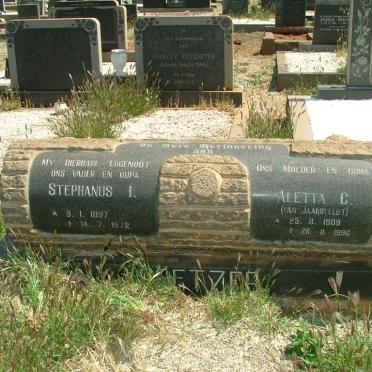 COETZER Stephanus I. 1897-1972 &amp; Aletta C. VAN JAARSVELDT 1908-1996