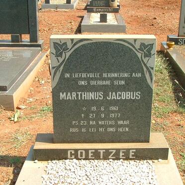COETZEE Marthinus Jacobus 1961-1977