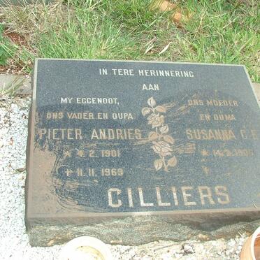 CILLIERS Pieter Andries 1901-1969 &amp; Susanna C.E. 1905-