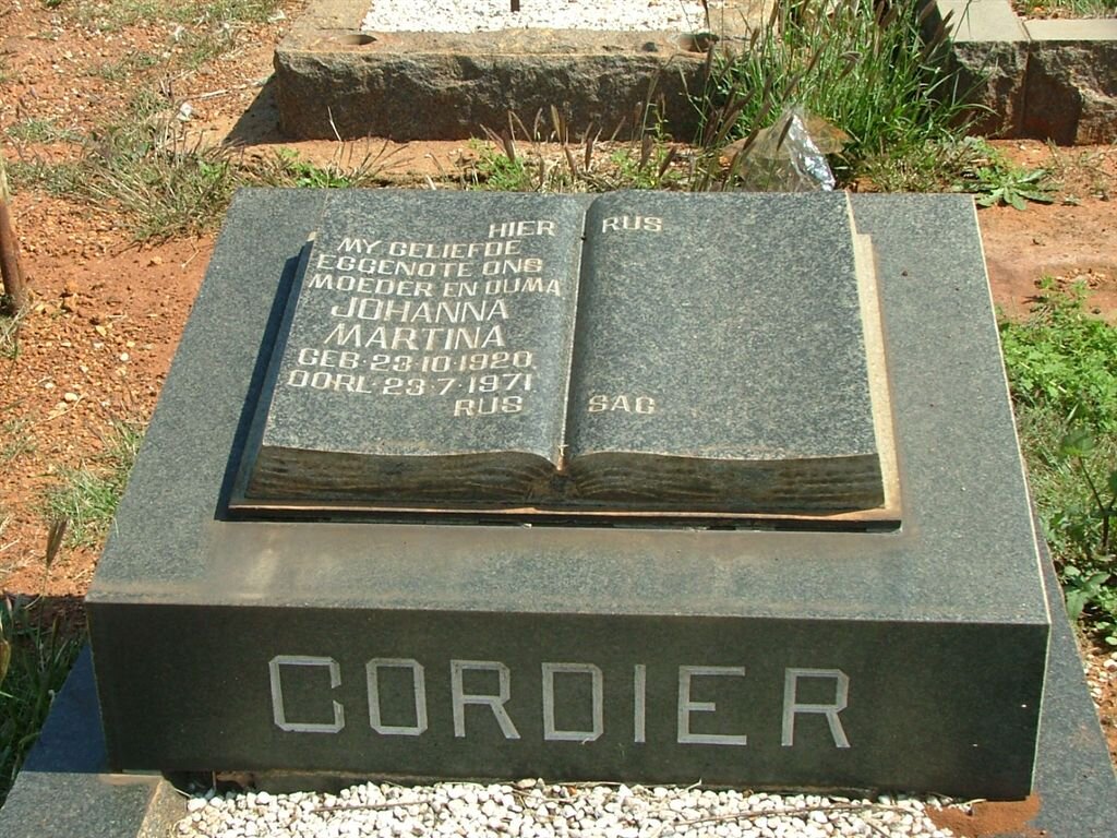 CORDIER Johanna Martina 1920-1971