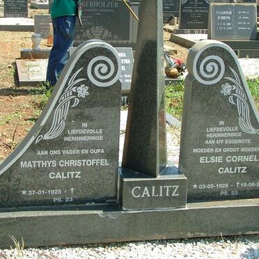 CALITZ Matthys Christoffel 1925- &amp; Elsie Cornelia 1928-2001