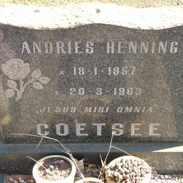 COETSEE Andries Henning 1957-1963
