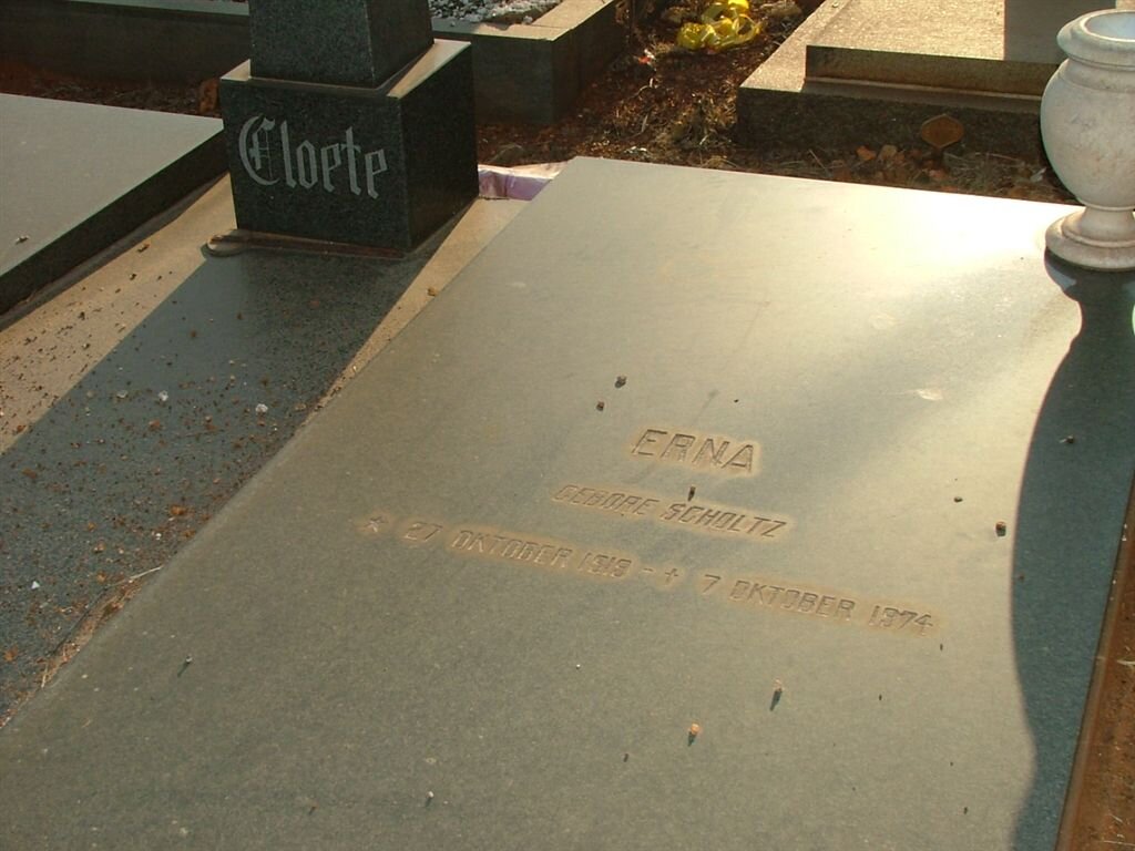 CLOETE Erna nee SCHOLTZ 1919-1974