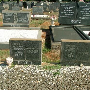 DEYSEL Jan Louis 1921-1971 &amp; Jacoba Hosea COETZEE 1928-1965