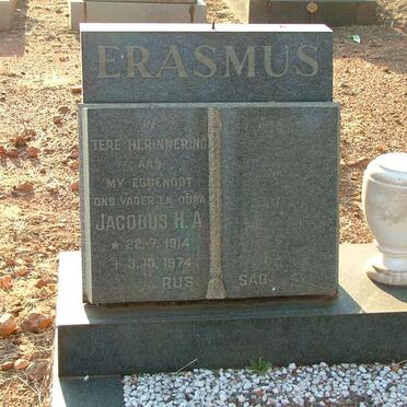 ERASMUS Jacobus H.A. 1914-1974