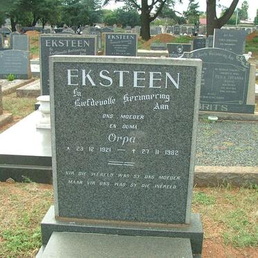 EKSTEEN Orpa 1921-1982