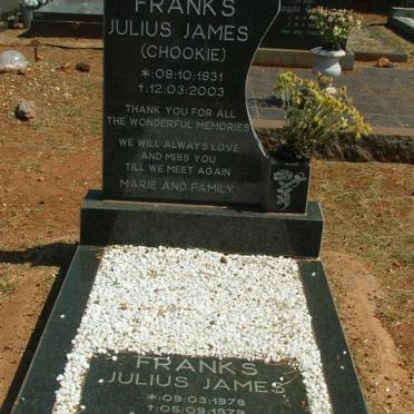 FRANKS Julius James 1931-2003 :: FRANKS Julius James 1978-1979
