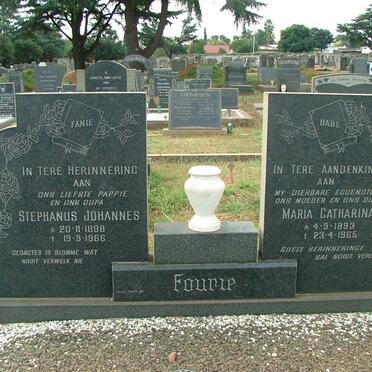 FOURIE Stephanus Johannes 1890-1966 &amp; Maria Catharina 1893-1965