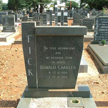 FICK Ronald Charles 1959-1979