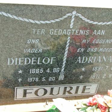 FOURIE Diedelof 1885-1978 &amp; Adriana 1891-1971