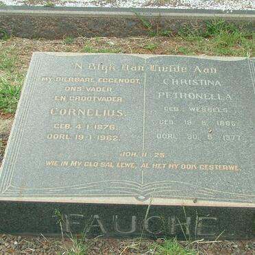 FAUCHÉ Cornelius 1876-1962 &amp; Christina Petronella WESSELS 1885-1977