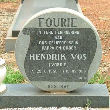 FOURIE Hendrik Vos 1958-1986